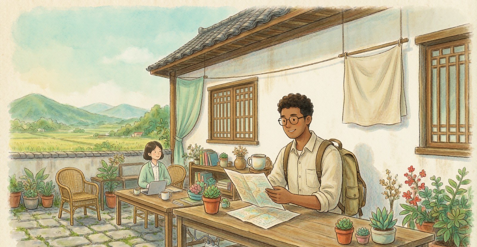 Cover illustration for Inside Yunnan’s Mountain Co-Living Collectives: Remote Work in the Clouds